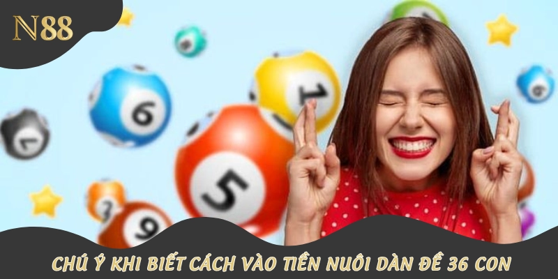 Lưu ý khi dùng cách nuôi dàn đề 36 con