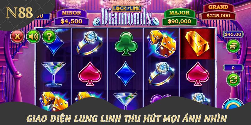 Giao diện lung linh của trò chơi kim cương may mắn thu hút mọi ánh nhìn