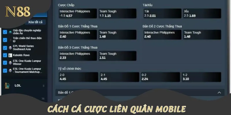 Nắm vững luật chơi trước khi đặt cược Liên Quân mobile